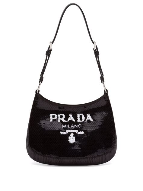 Prada Cleo Sequinned Shoulder Bag 